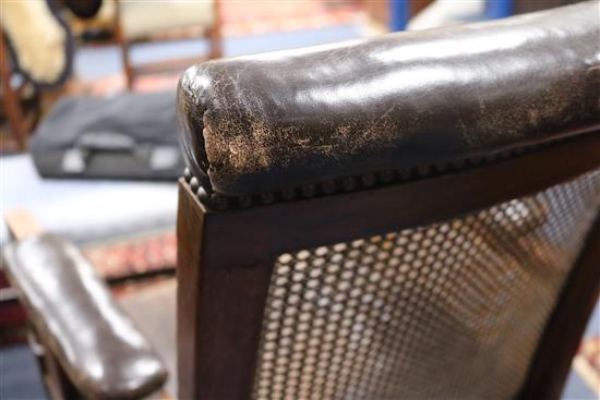 A Victorian mahogany bergere armchair